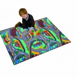 Igralna preproga z zemljevidom cest 95 x 200 cm