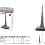 Gradbeni komplet Stavbe – BURJ KHALIFA, 555 kosov