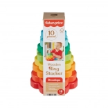 Lesena piramida Fisher-Price Cvetlične oblike