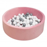 Otroški penasti suhi bazen z žogicami rožnat NEW BABY