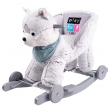 Gugalni in vozni plišasti kuža husky z melodijo PlayTo