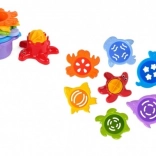 Zložljivi lončki za vodo in pesek – morske živalice, 7 delov