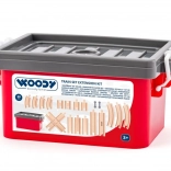 Komplet lesenih tirov v škatli – 20 kosov