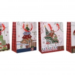 Darilna papirnata vrečka M božična 26 × 32 × 12 cm