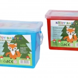 Barvne kredice za pločnik v vedru – 15 kos