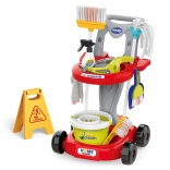 otroški čistilni voziček s priborom 55 cm