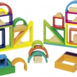 Goki lesena konstrukcijska sestavljanka Mavrica