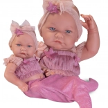 Realistična dojenčkova punčka z celovinilnim telesom 42 cm
