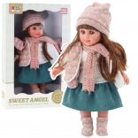 Punčka SWEET ANGEL v zimskem oblačilu 36 cm