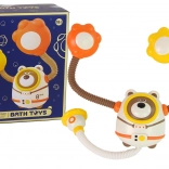 Zabavna vodna igrača za kopanje - medved astronavt s prho na baterije