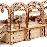 Lesene 3D sestavljanke železniška postaja WOODEN CITY, 175 kosov
