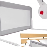 Zaščitna ograja za posteljo zložljiva 200 cm siva