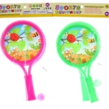 Otroški komplet loparjev z žogico in košarico – živalski motiv