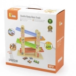 Viga lesena dvojna dirkalna proga za avtomobilčke