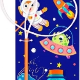 Mega pihalnik za milne mehurčke Vesolje za otroke 450 ml