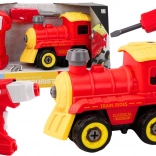 Razstavljiva lokomotiva na daljinsko upravljanje – rdeča