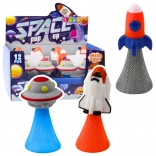 Skakajoča vesoljska ladja z barvnimi lučmi 11 cm
