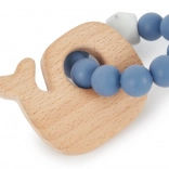 Silikonski grizalo z leseno kitom Bieco