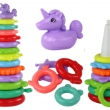 Barvit zložljiv stolp samorog – 13 obročev