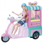 Punčka sladoledarka 30 cm s skuterjem