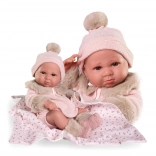 Realistična punčka dojenček Luca s celotelo vinil, 42 cm