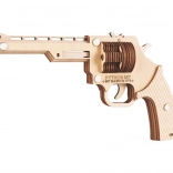 Lesene 3D sestavljanke revolver na elastike
