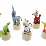 Safari lesena stiskalna živalca