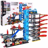 Otroško parkirišče s 7 nivoji s helikopterjem in 10 avtomobilčki