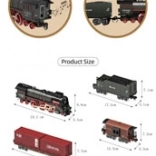 Retro vlak z lučmi, zvoki in dimom 138 cm