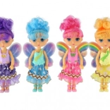 Vila punčka s krili 15 cm, mešanica barv