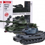 Daljinsko vodeni tanki T–34 vs Tiger v merilu 1:28 – bojni komplet 2,4 GHz