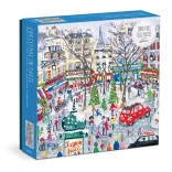 Folijski puzzle Božični Pariz – Michael Storrings (Galison, 1000 koščkov)