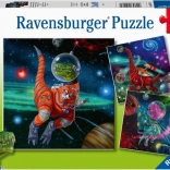 Sestavljanka RAVENSBURGER dinozavri v vesolju 3×49 kosov