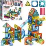 Woopie magnetne gradbene kocke 3D – kroglična steza, 42 delov