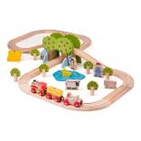 Lesena železnica Kmetija od Bigjigs Rail