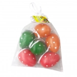 Plastična barvna dekorativna jajčka 4x6 cm