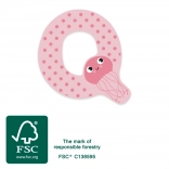 Leseno črka Q z meduzo za otroke