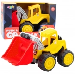 Otroški gradbeni stroj bager s premično žlico rumen
