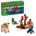 LEGO Minecraft piratska plovba – piratska ladja z živalmi in pirati (8+)