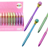 Kemični svinčnik z diamantno kroglo, modro polnilo 0,7 mm, mix barv