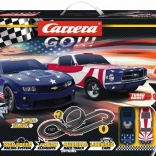 Avtocesta Carrera GO Street Legends 1:43 z zanko in ameriškimi muscle avtomobili