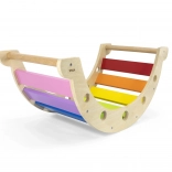 Lesen montessori gugalni most 2v1 Viga – mavrični gugalnik