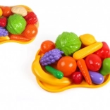 Plastični set sadja in zelenjave z pladnjem