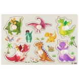 Lesena vstavljanka dinozavri