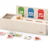 VIGA lesena igra za učenje ločevanja odpadkov