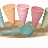 Androni kalupi za pesek – sladoled, 6-delni komplet