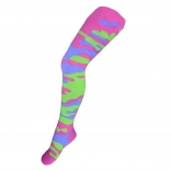 bombažne hlačne nogavice New Baby z maskirnim vzorcem zeleno‑rožnate