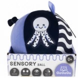 senzorična plišasta žogica z zvončkom GAGAGU za dojenčke