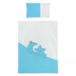 6-delna otroška posteljnina za posteljico BELISIMA Magic Stars, turkizna 100 × 135