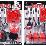 Otroški jedilni set s štedilnikom – kuhinjski komplet za male kuharje